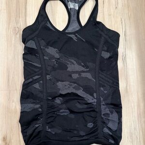 Athleta Black Camouflage Tank Top